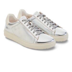 Birkenstock Bend NIB Silver Cream Sneakers Shoes leather sold out Birks top